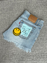 Load image into Gallery viewer, Red White &amp; Blue Smile Vintage Levis Cut Off Shorts
