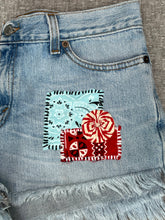 Load image into Gallery viewer, Red White &amp; Blue Smile Vintage Levis Cut Off Shorts
