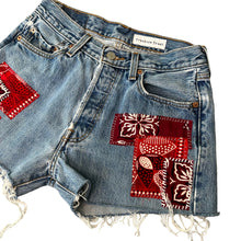 Load image into Gallery viewer, Red Bandana Vintage Levis Cut Offs
