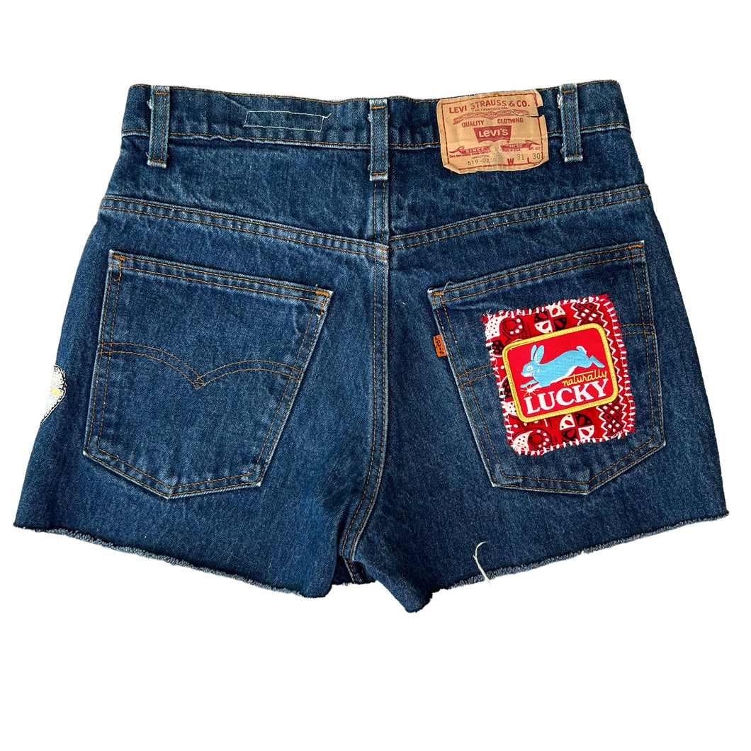 Lucky Rabbit Dark Wash Vintage Levi’s Cut Offs