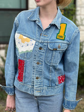 Load image into Gallery viewer, Number 1 Patched Vintage Lee Denim Jacket
