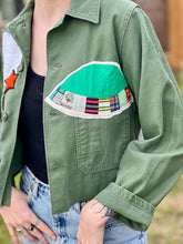 Load image into Gallery viewer, Sails Patched Cropped Military Fatigue Jacket
