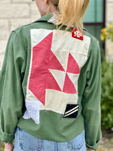 Load image into Gallery viewer, Sails Patched Cropped Military Fatigue Jacket
