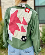 Load image into Gallery viewer, Sails Patched Cropped Military Fatigue Jacket
