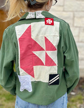 Load image into Gallery viewer, Sails Patched Cropped Military Fatigue Jacket
