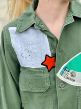 Load image into Gallery viewer, Sails Patched Cropped Military Fatigue Jacket
