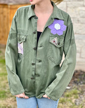 Load image into Gallery viewer, Rodeo Garden Patched Military Fatigue Jacket
