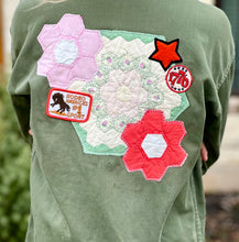 Load image into Gallery viewer, Rodeo Garden Patched Military Fatigue Jacket
