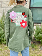 Load image into Gallery viewer, Rodeo Garden Patched Military Fatigue Jacket
