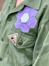 Load image into Gallery viewer, Rodeo Garden Patched Military Fatigue Jacket
