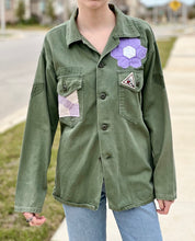 Load image into Gallery viewer, Rodeo Garden Patched Military Fatigue Jacket
