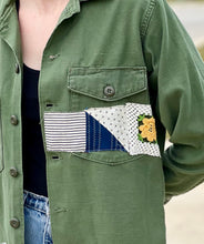 Load image into Gallery viewer, Yellow Is A Winner Patched Vintage Military Fatigue Jacket
