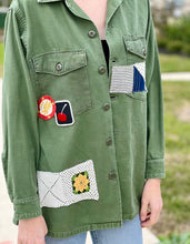 Load image into Gallery viewer, Yellow Is A Winner Patched Vintage Military Fatigue Jacket
