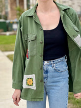 Load image into Gallery viewer, Yellow Is A Winner Patched Vintage Military Fatigue Jacket
