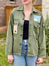 Load image into Gallery viewer, Pink Bear Patched Vintage Military Jacket
