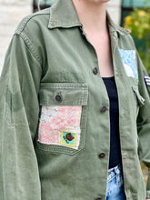 Load image into Gallery viewer, Pink Bear Patched Vintage Military Jacket
