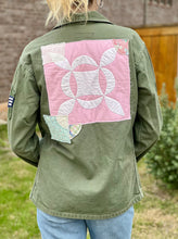 Load image into Gallery viewer, Pink Bear Patched Vintage Military Jacket
