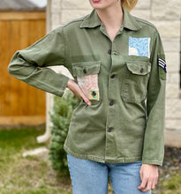 Load image into Gallery viewer, Pink Bear Patched Vintage Military Jacket
