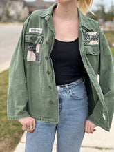 Load image into Gallery viewer, Faded Sunny Days Multi Quilt Patched Military Fatigue Jacket
