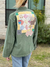 Load image into Gallery viewer, Faded Sunny Days Multi Quilt Patched Military Fatigue Jacket
