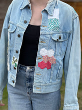 Load image into Gallery viewer, Light Wash Quilt Patched Vintage Lee Denim Jacket
