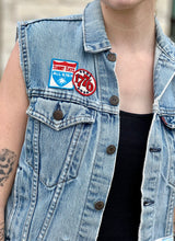 Load image into Gallery viewer, Sunny Days Patched Vintage Levis Denim Vest
