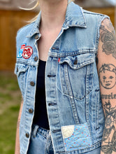 Load image into Gallery viewer, Sunny Days Patched Vintage Levis Denim Vest
