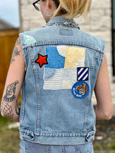 Load image into Gallery viewer, Sunny Days Patched Vintage Levis Denim Vest
