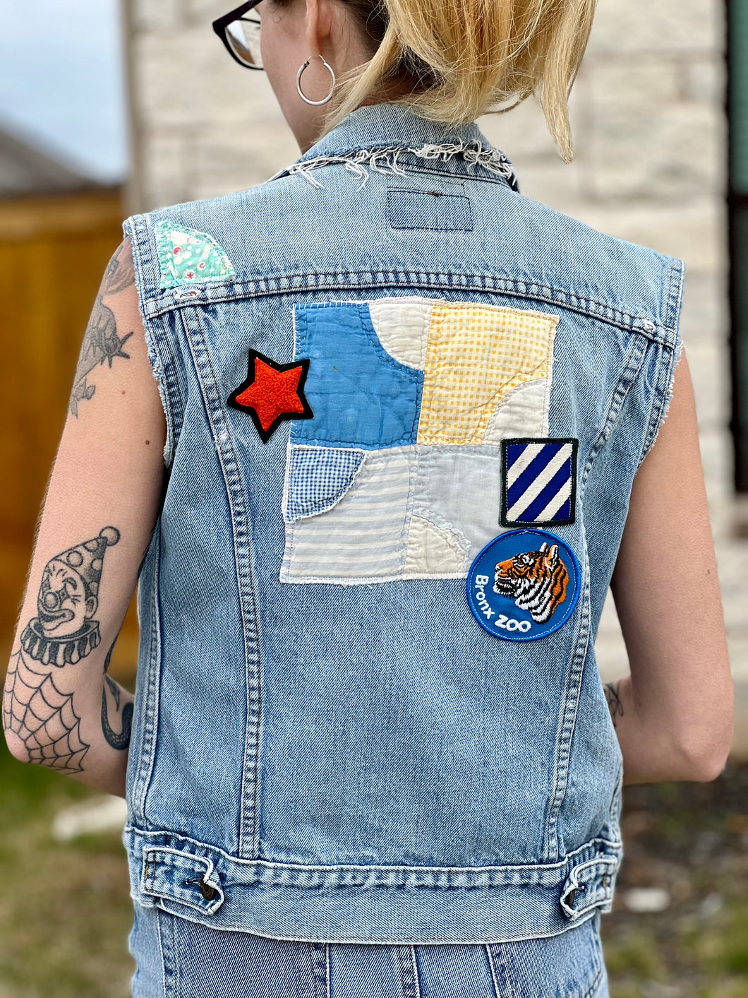 Sunny Days Patched Vintage Levis Denim Vest