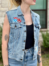 Load image into Gallery viewer, Sunny Days Patched Vintage Levis Denim Vest
