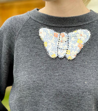 Load image into Gallery viewer, Virginia Butterfly Charcoal Gray Vintage Sweatshirt
