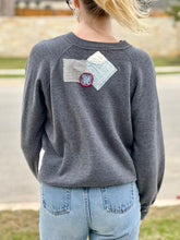 Load image into Gallery viewer, Virginia Butterfly Charcoal Gray Vintage Sweatshirt
