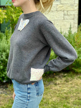 Load image into Gallery viewer, Virginia Butterfly Charcoal Gray Vintage Sweatshirt
