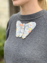 Load image into Gallery viewer, Virginia Butterfly Charcoal Gray Vintage Sweatshirt
