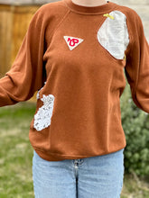 Load image into Gallery viewer, Rust Lace Patched Vintage Raglan
