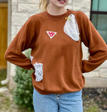 Load image into Gallery viewer, Rust Lace Patched Vintage Raglan
