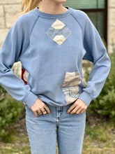 Load image into Gallery viewer, Bow Quilt Patched Vintage Sweatshirt
