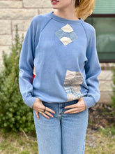 Load image into Gallery viewer, Bow Quilt Patched Vintage Sweatshirt
