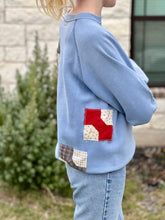 Load image into Gallery viewer, Bow Quilt Patched Vintage Sweatshirt
