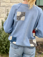 Load image into Gallery viewer, Bow Quilt Patched Vintage Sweatshirt
